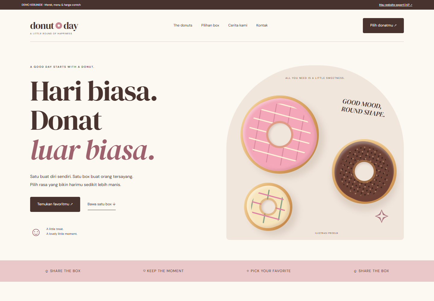 Preview template website Donut Day