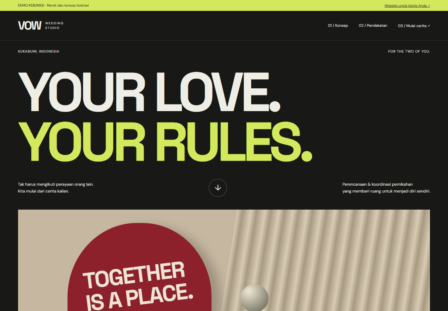 Preview template website VOW Studio